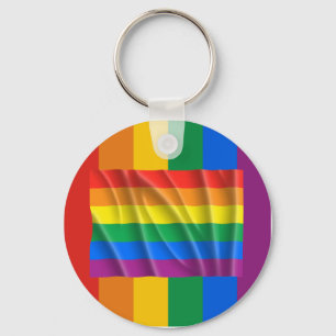 PORTE-CLÉS DRAPEAU DE COURSE / GAY PRIDE