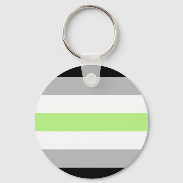 Porte-clés Drapeau de fierté agender (Recto)