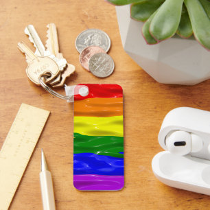 Porte-clés Drapeau de fierté de SlipperyJoe's vernis liquide