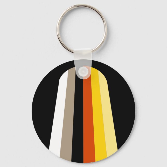 Porte-clés Drapeau de fierté des cheveux longs (Recto)
