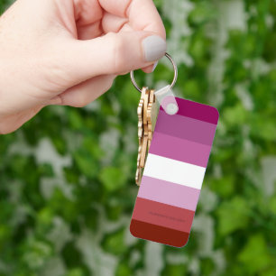Porte-clés Drapeau de fierté lesbienne de SlipperyJoe's fémin