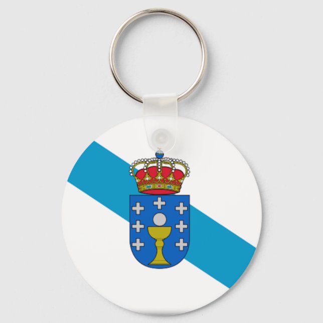 Porte-clés Drapeau de Galice (Espagne) (Recto)