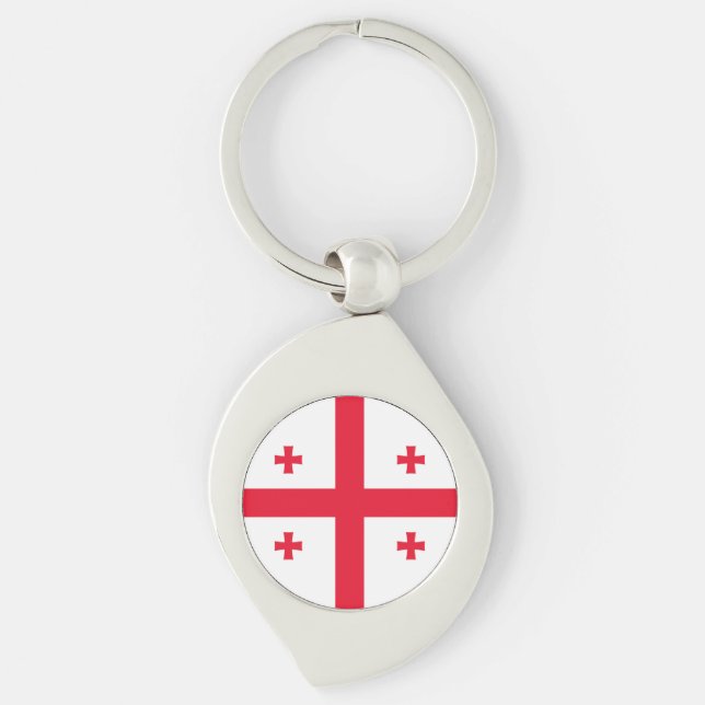 Porte-clés Drapeau de Géorgie (Devant)