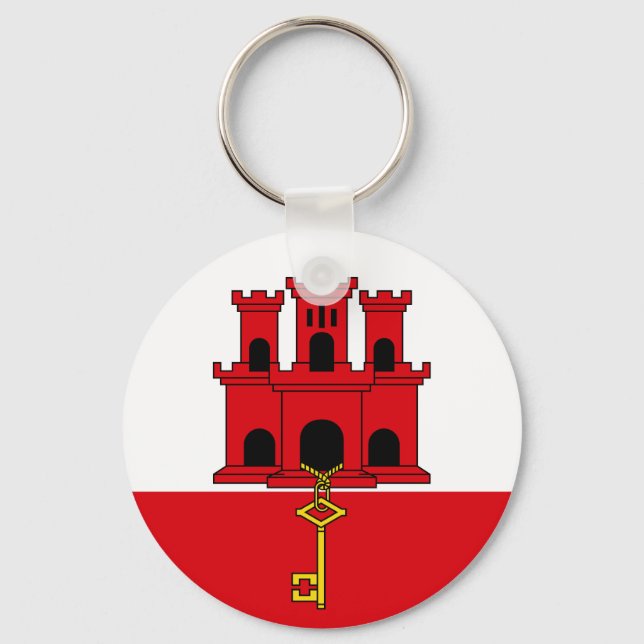 Porte-clés Drapeau de Gibraltar (Recto)