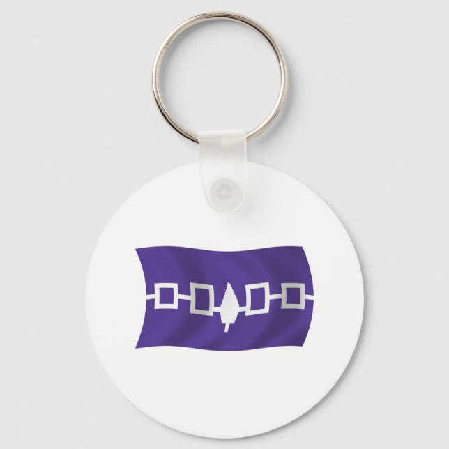 Porte-clés Drapeau de la Confédération Iroquoise (Recto)