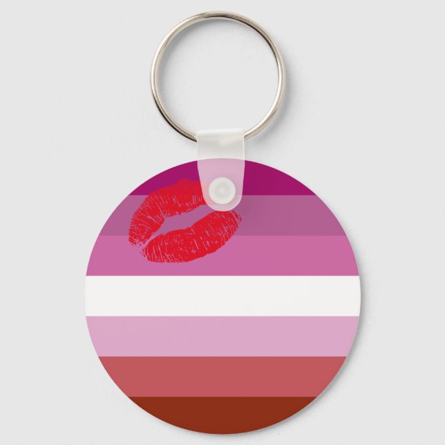 Porte-clés Drapeau de la fierté lesbienne (Recto)