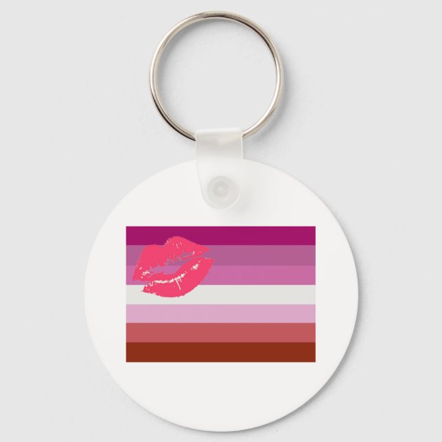 Porte-clés Drapeau de la fierté lesbienne (Recto)