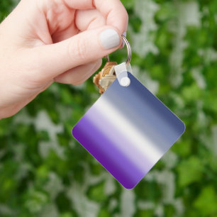 Porte-clés Drapeau de la fierté lesbienne du bouton Gradient 