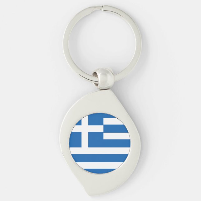 Porte-clés Drapeau de la Grèce (Devant)
