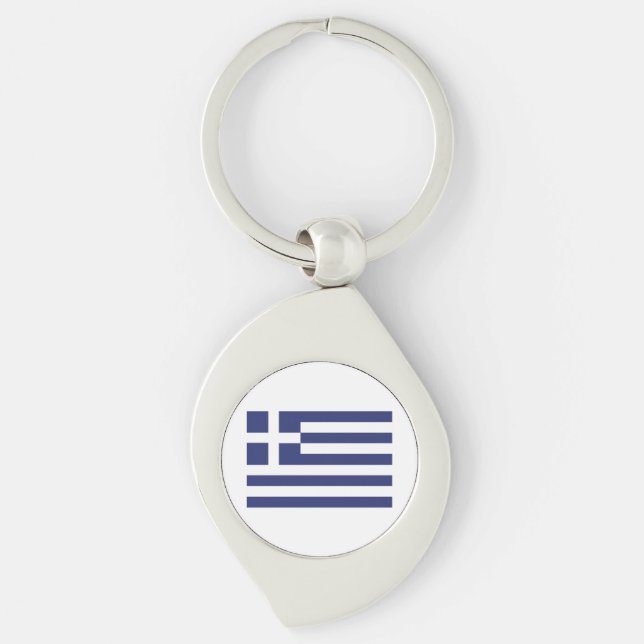 Porte-clés Drapeau de la Grèce (Devant)