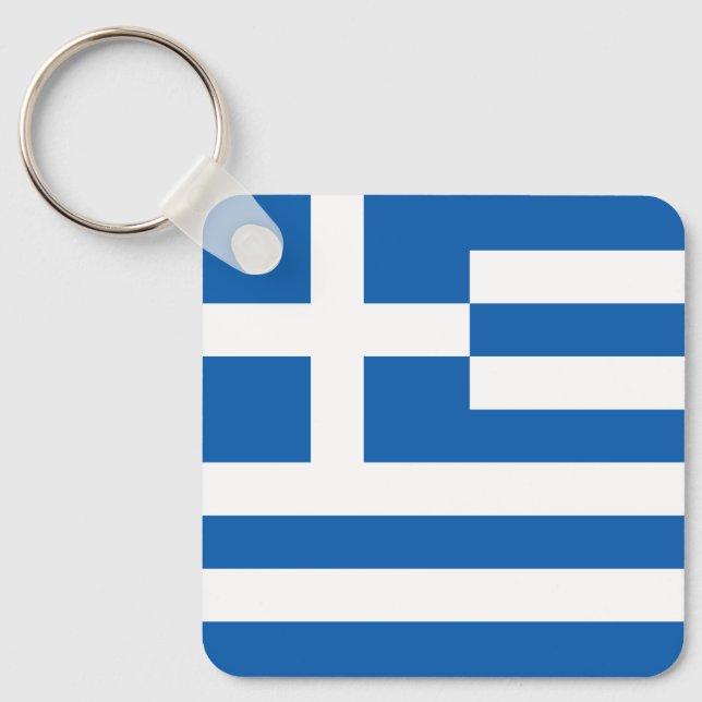 Porte-clés Drapeau de la Grèce (Recto)