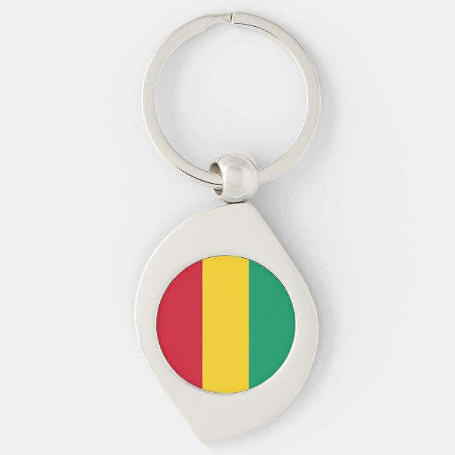 Porte-clés Drapeau de la Guinée (Devant)