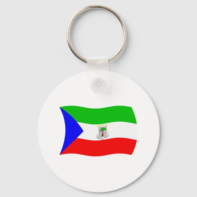 Porte-clés Drapeau de la Guinée Équatoriale (Recto)
