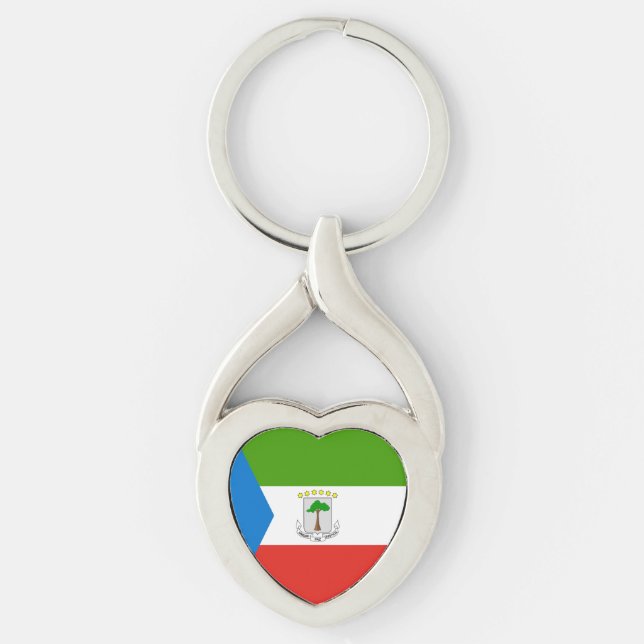 Porte-clés Drapeau de la Guinée équatoriale (Devant)