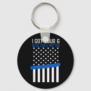 Porte-clés Drapeau de la loi et de l'ordre de la police de la