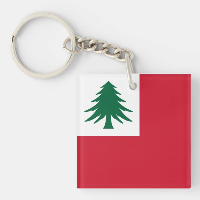 Porte-clés Drapeau de la Nouvelle-Angleterre (pin seulement)  (Devant)