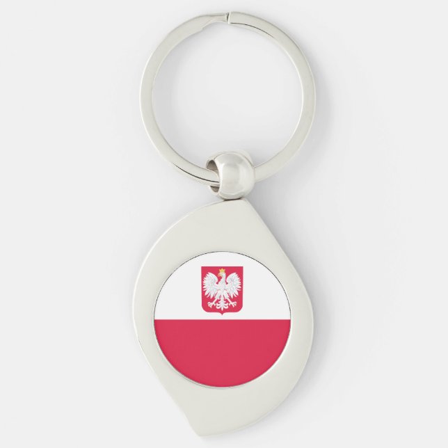 Porte-clés Drapeau de la Pologne (Devant)