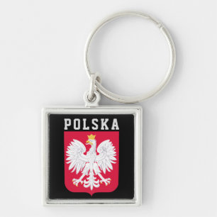 Porte-clés Drapeau de la Pologne (avec armoiries)
