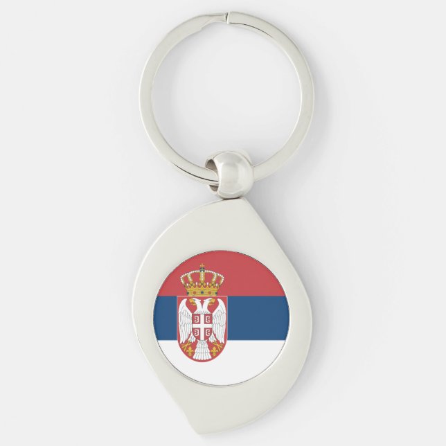 Porte-clés Drapeau de la Serbie (Devant)