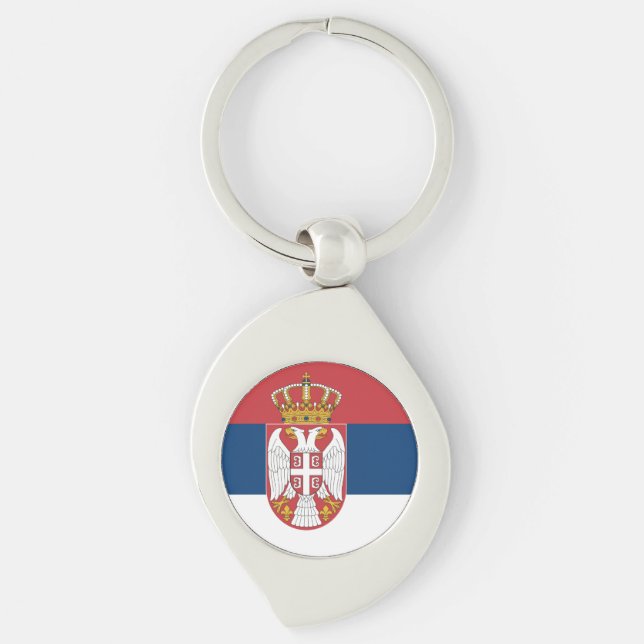 Porte-clés Drapeau de la Serbie (Devant)