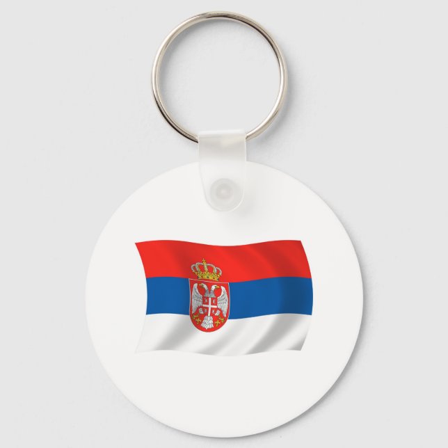 Porte-clés Drapeau de la Serbie (Recto)