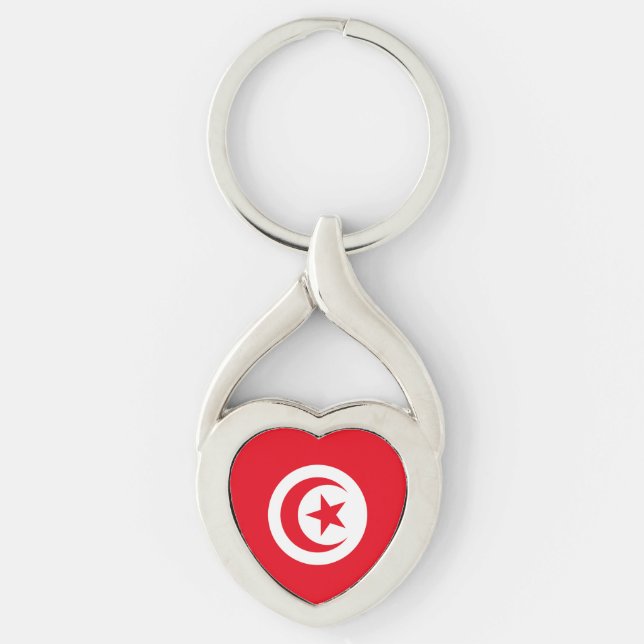 Porte-clés Drapeau de la Tunisie (Devant)