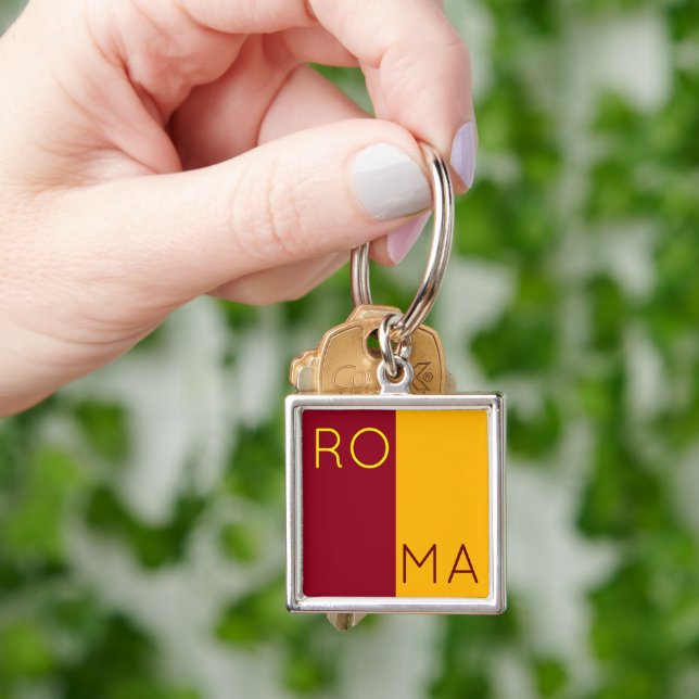 Porte-clés Drapeau de la ville de Rome, Italie (main)
