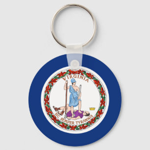 Porte-clés Drapeau de la Virginie