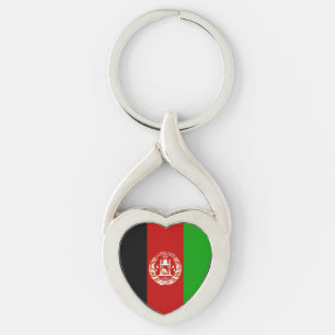 Porte-clés Drapeau de l'Afghanistan patriotique