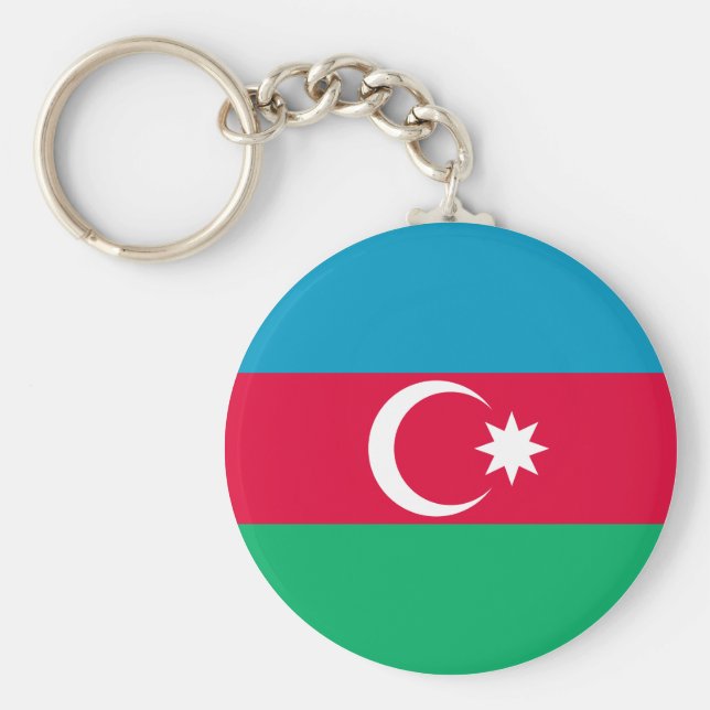 Porte-clés Drapeau de l'Azerbaïdjan (Devant)