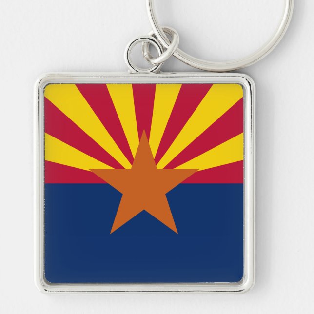 Porte-clés Drapeau de l'État d'Arizona (Devant)