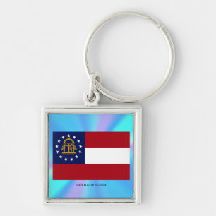 Porte-clés Drapeau de l'État de Géorgie