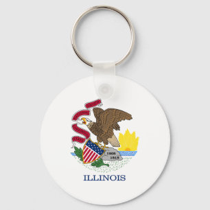 Porte-clés Drapeau de l'État de l'Illinois