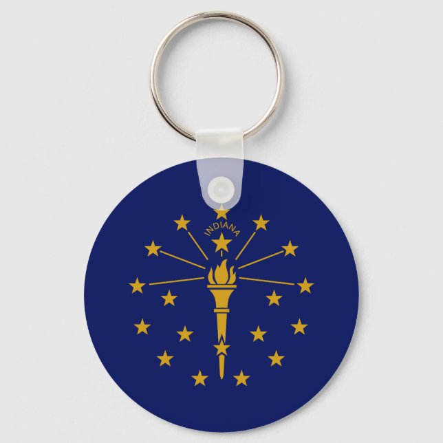 Porte-clés Drapeau de l'État de l'Indiana (Recto)