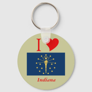Porte-clés Drapeau de l'État de l'Indiana