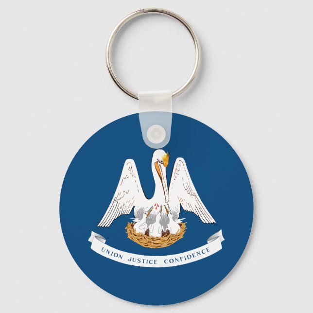 Porte-clés Drapeau de l'État de Louisiane (Recto)