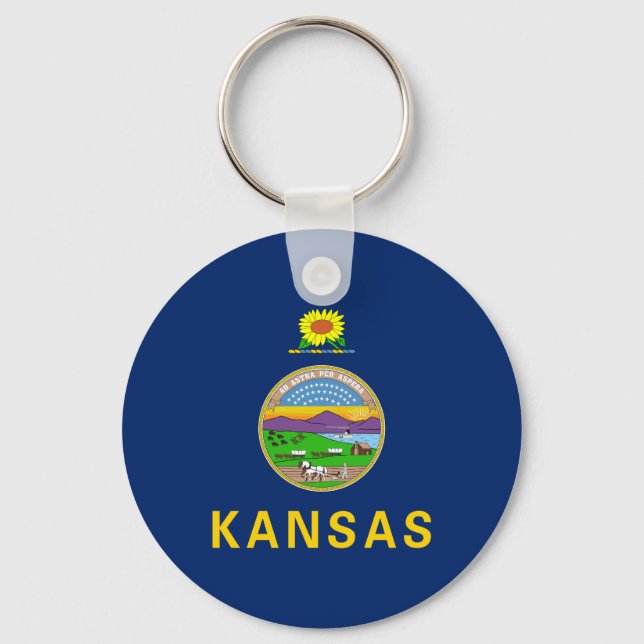 Porte-clés Drapeau de l'État du Kansas (Recto)