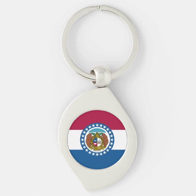 Porte-clés Drapeau de l'État du Missouri (Devant)