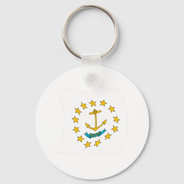Porte-clés Drapeau de l'Île de Rhode (Recto)