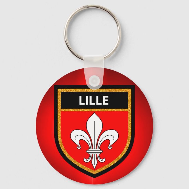 Porte-clés Drapeau de Lille (Recto)