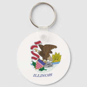 Porte-clés Drapeau de l'Illinois