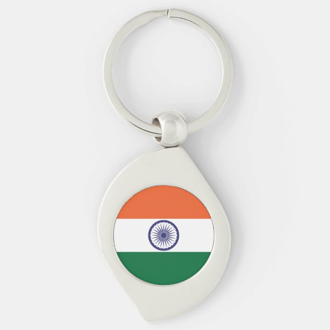 Porte-clés Drapeau de l'Inde (Devant)