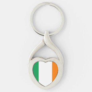 Porte-clés Drapeau de l'Irlande Coeur