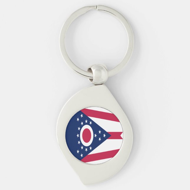 Porte-clés Drapeau de l'Ohio (Devant)