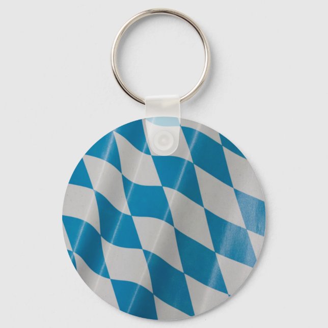 Porte-clés Drapeau de l'Oktoberfest couleurs Bavière Bayern (Recto)