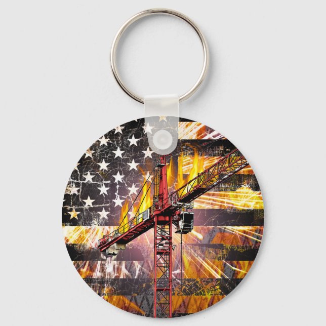Porte-clés Drapeau de l'opérateur de grue de tour (Recto)
