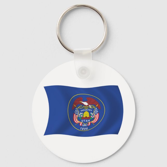Porte-clés Drapeau de l'Utah (Recto)