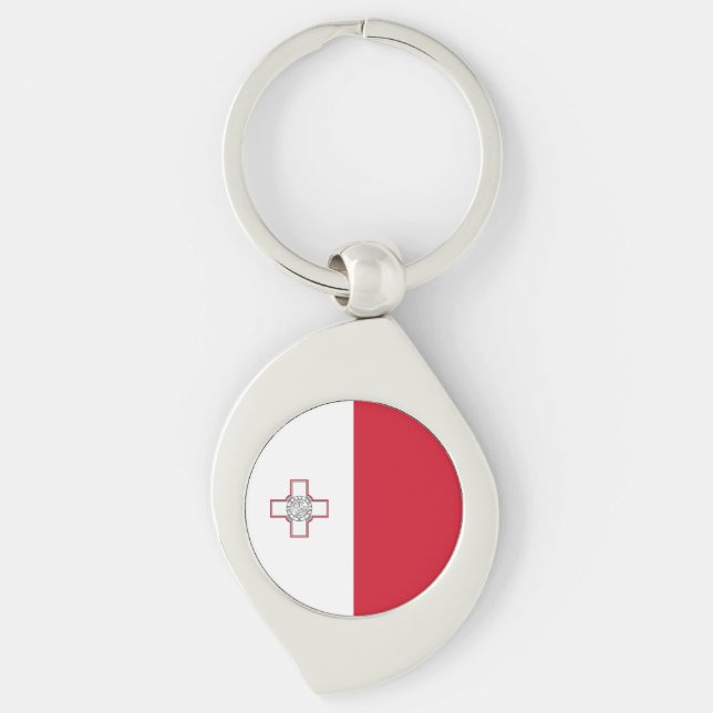 Porte-clés Drapeau de Malte (Devant)