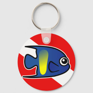 Porte-clés Drapeau de plongée de poisson-ange Yellowbar