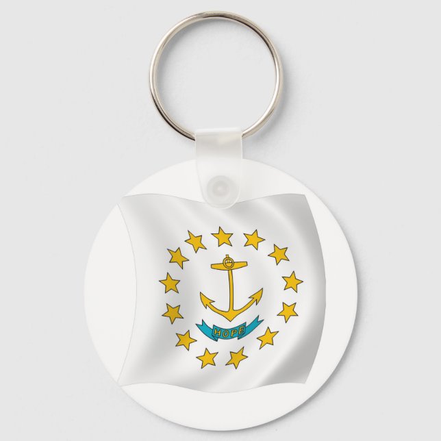 Porte-clés Drapeau de Rhode Island (Recto)